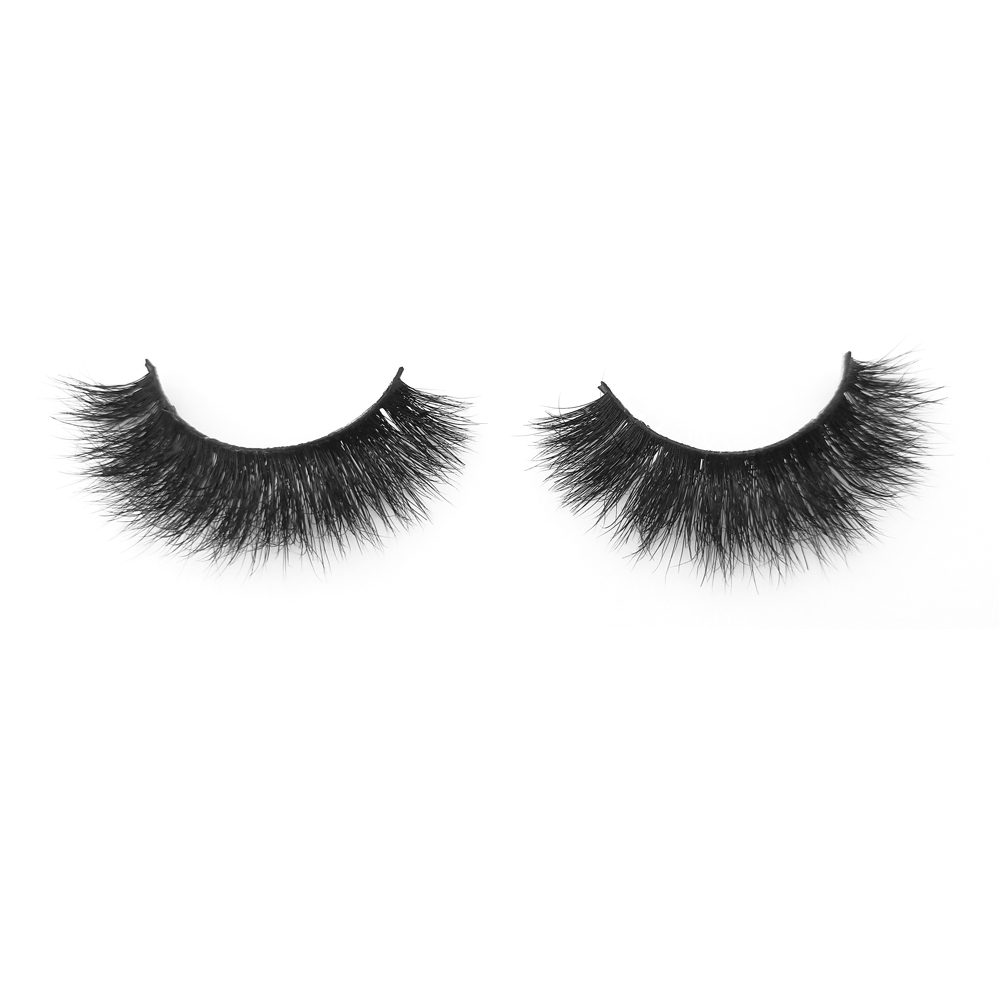  Wholesale 3D Real Mink Fur Strip Lashes with Customized Box Dramatic  USA YY88